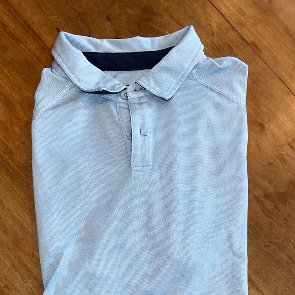 Rhone Performance Light Blue Short Sleeve Polo/Golf Shirt, Men's Medium - Picture 1 of 6